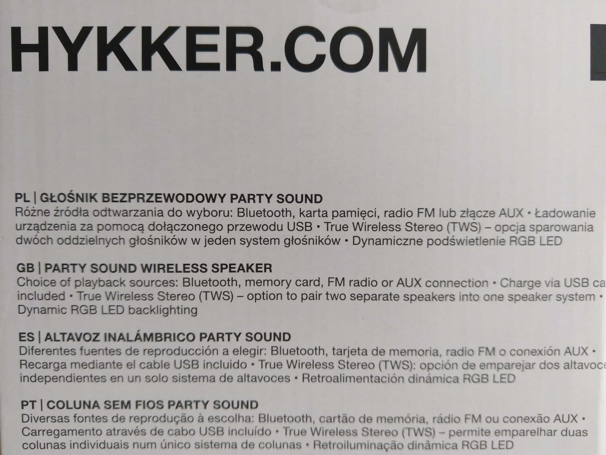 NAJTANIEJ Głośnik Bezprzewodowy PARTY Radio USB LED Bluetooth Wysyłka