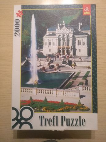 Puzzle Trefl 2000 Pałac Linderhof, Alpy Bawarskie.