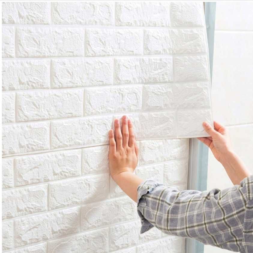 Nowe PANELE ŚCIENNE Panel Ścienny Samoprzylepne Cegła 3D x10 (GRATIS)