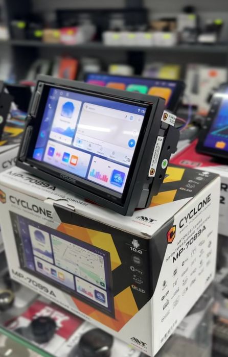Магнітола 2Дін Cyclone MP 7089A 4/64Gb DSP CARPLAY ANDROID AUTO 8ядер
