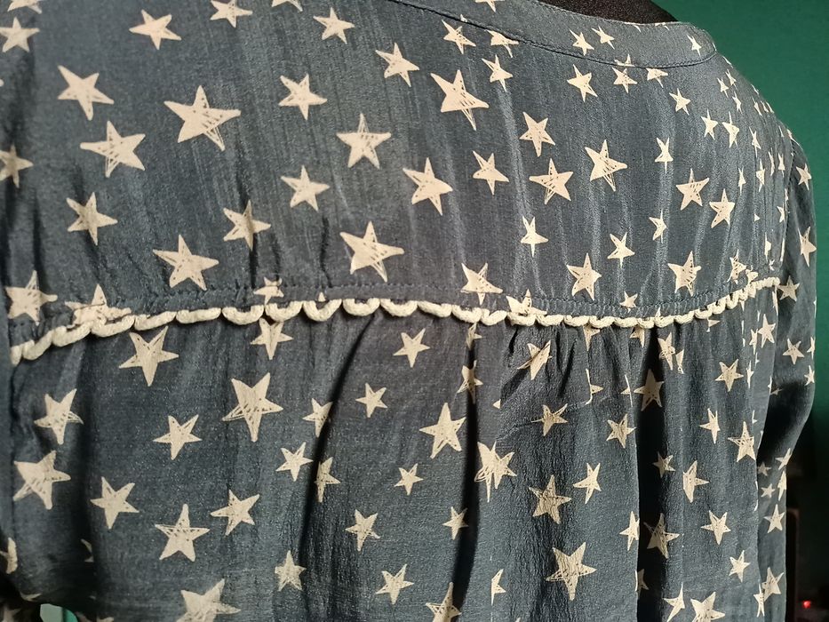 Bluzka Indie silk haft Boho Hippie art okazja