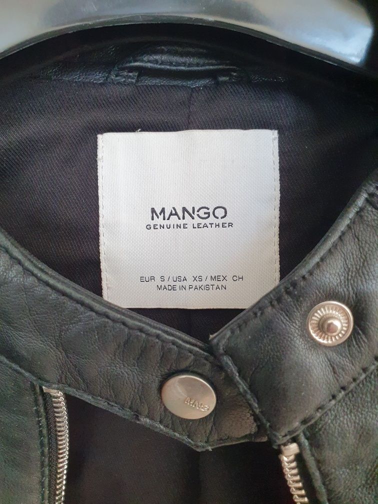 Куртка натуральна шкіра Mango, розмір XS