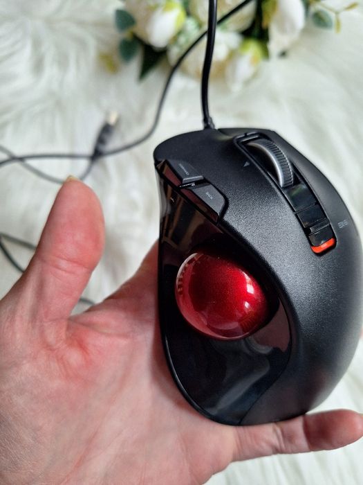 Elecom EX-G Trackball mysz przewodowa, sterowanie kciukiem