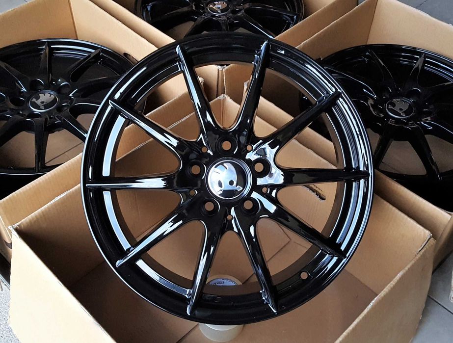 Alufelgi 17 5x112 Skoda Octavia Superb Yeti Karoq Czarne ! 250#