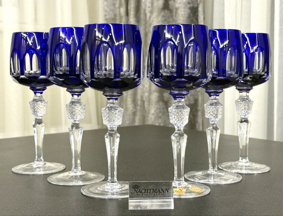 Хрустальные фужеры для вина Nachtmann серия Antika GDR Германия