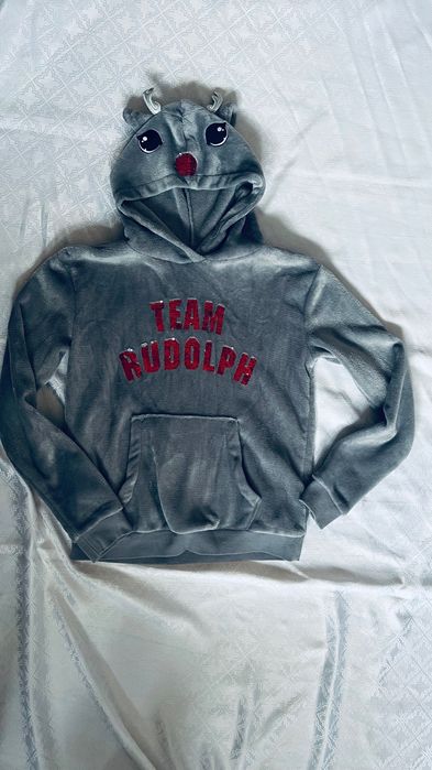 H&M bluza 158 cm renifer Rudolf 12 13 lat świąteczna na zimę Mikołajki