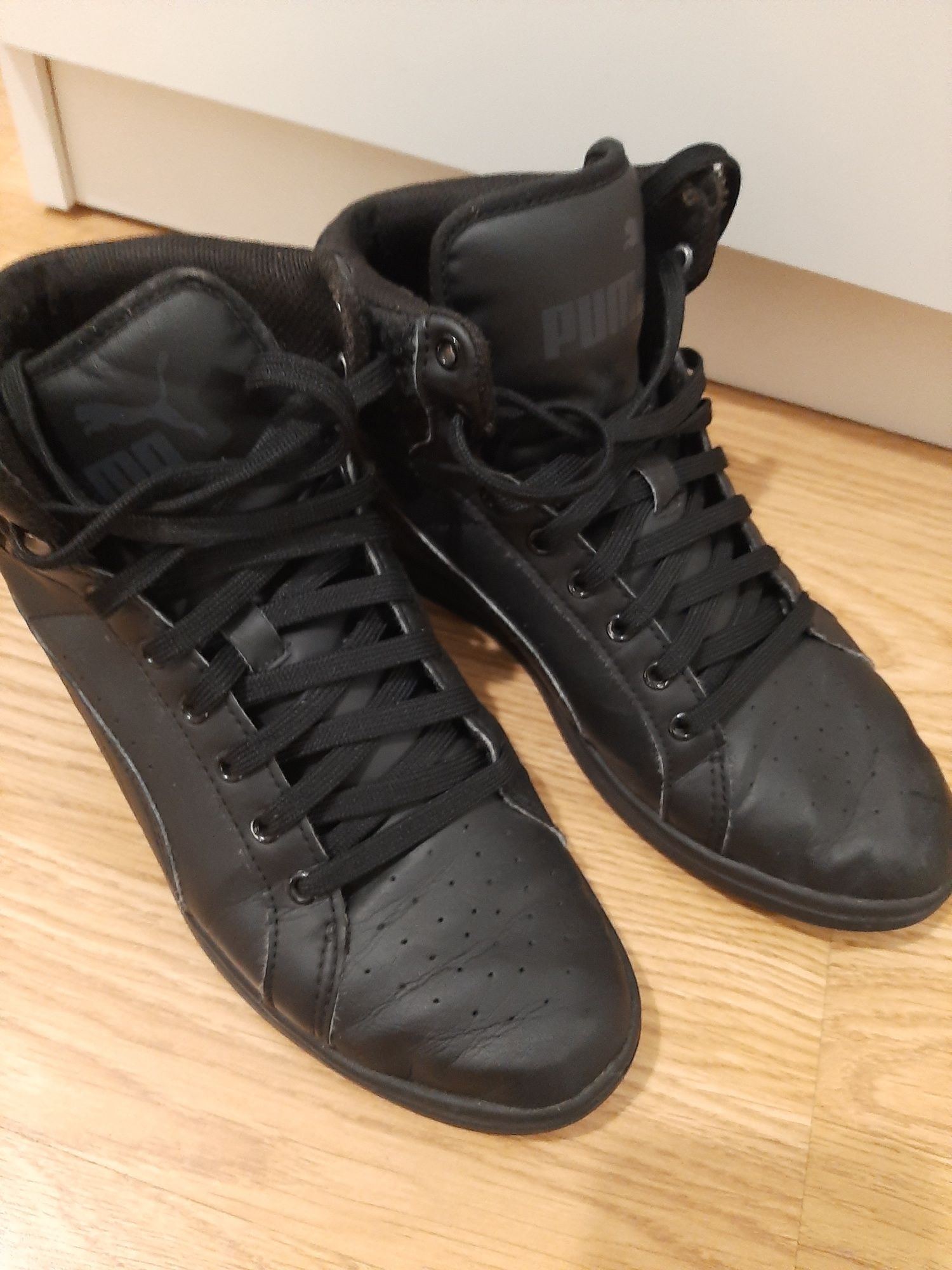 Buty Puma damskie  czarne wysokie 38