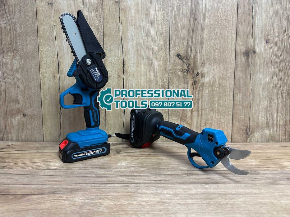 Садовый набор 2/1 Makita Секатор DMT50 + Мини пилка BCS36V Сучкорез 8А