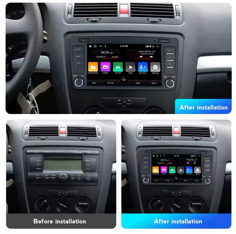 Магнітола Skoda Octavia A5 3 Carplay та Andoid Auto Шкода Октавія А5