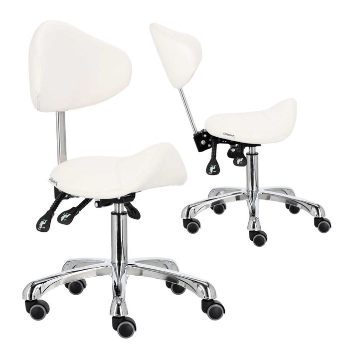 Косметичний стілець-сідло з відкидною спинкою Стул для косметолога