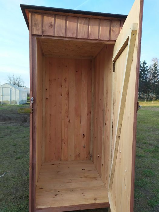 Narzędziownia drewniana skrytka domek schowek do narzędzi ogrodowy