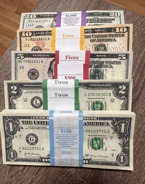 Долар нумізматіка пачки 1,2,5,10,20,50