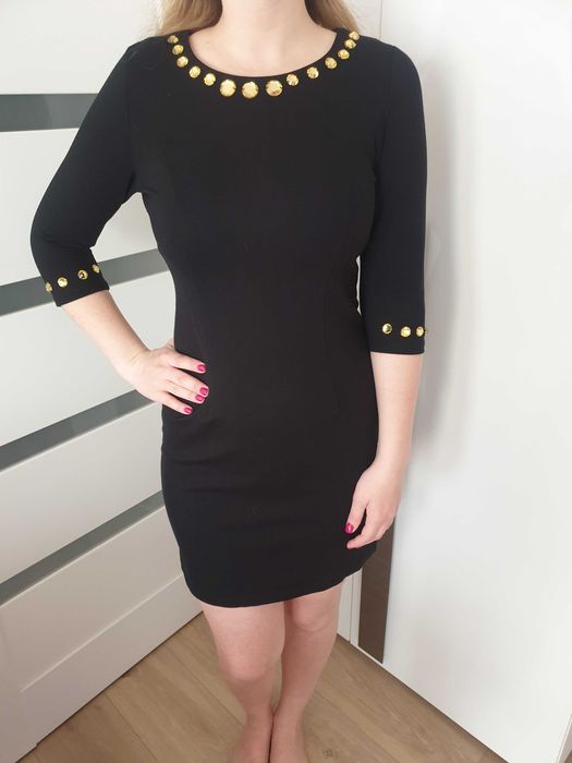 Mała czarna sukienka roz. S nowa z kamieniami