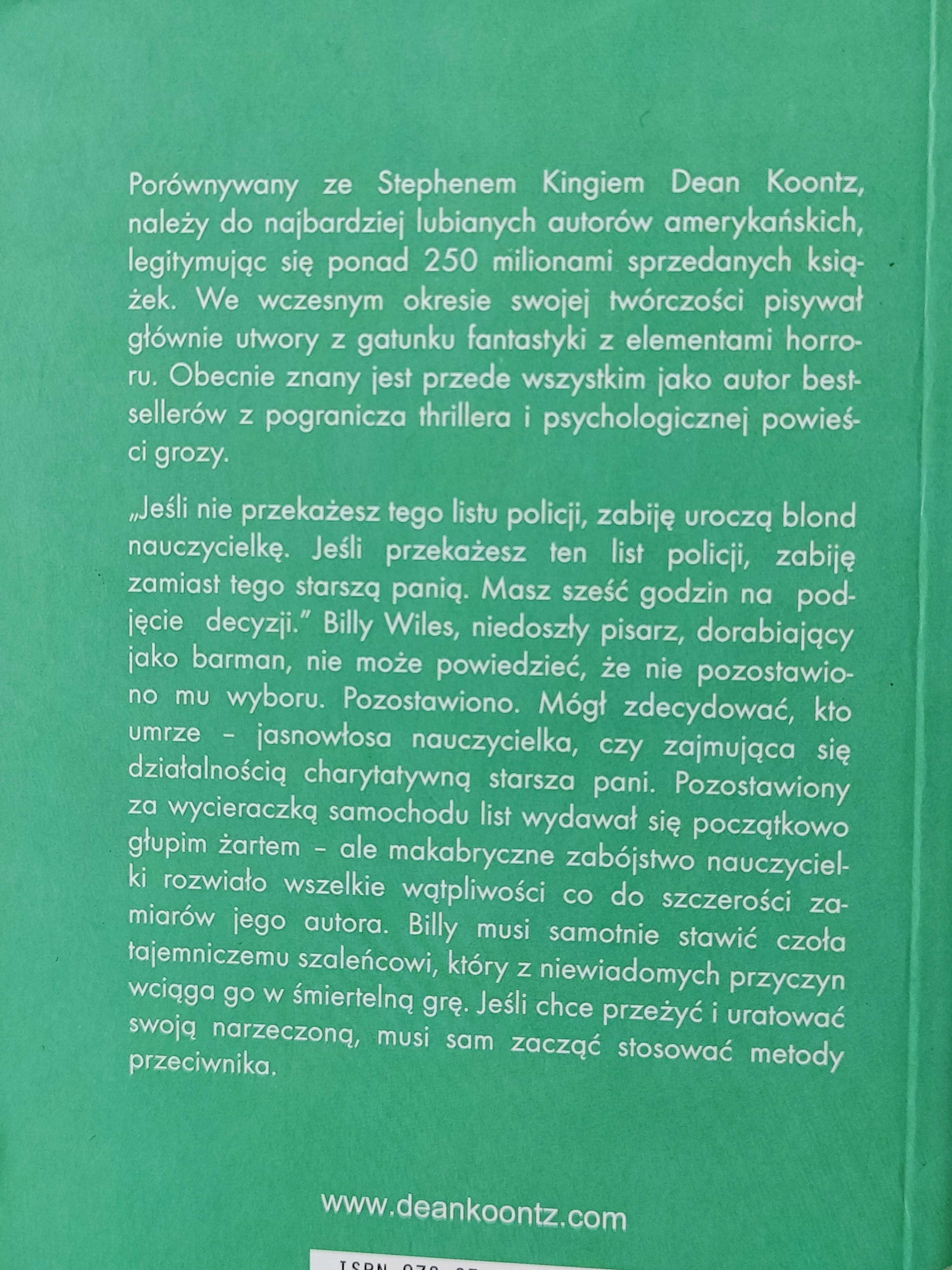 Książka Prędkość Dean Koontz horror thriller kryminał powieść