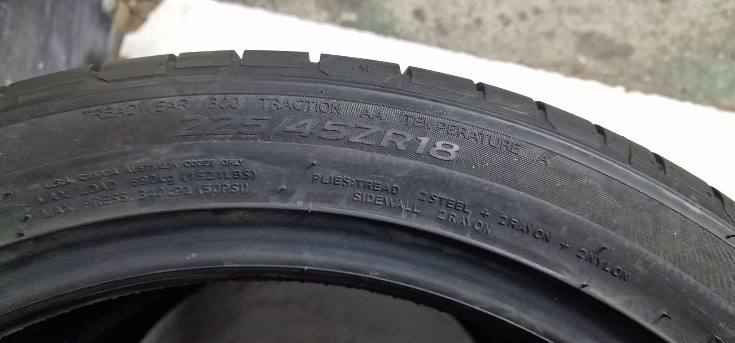 S22 2x 225/45R18 Hankook Ventus S1 evo3 K127 95Y XL opony letnie nowe.