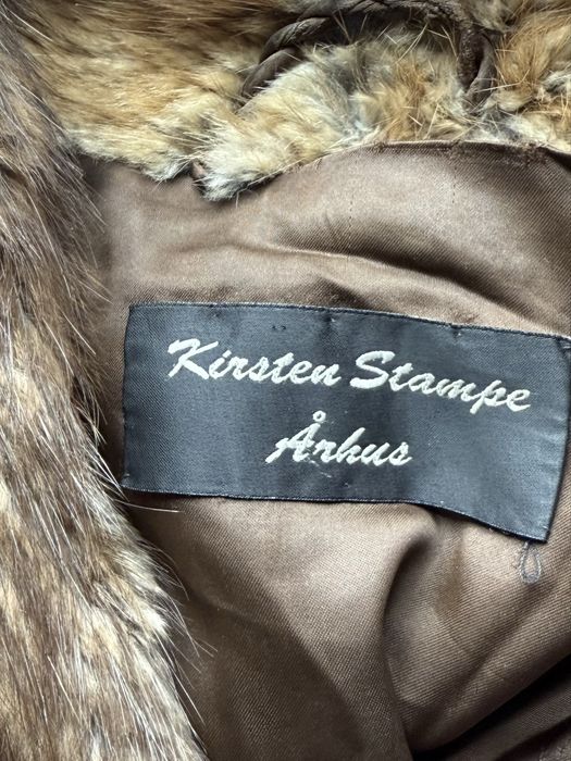 futro Kirsten Stampe Aarhaus naturalne płaszcz zimowe ciepłe