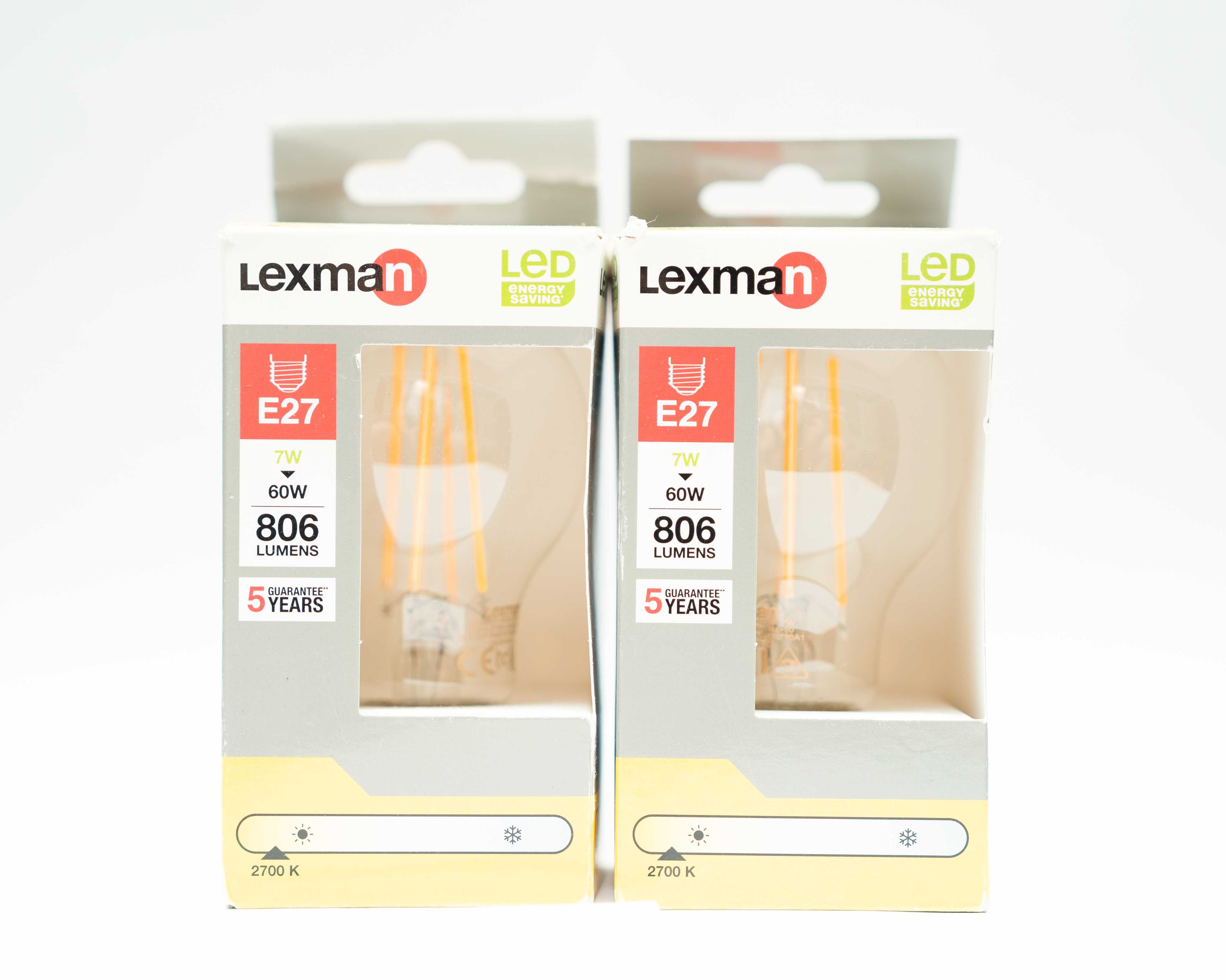 Żarówki LED Lexman 7W 2700K 806 lumenów 2 sztuki