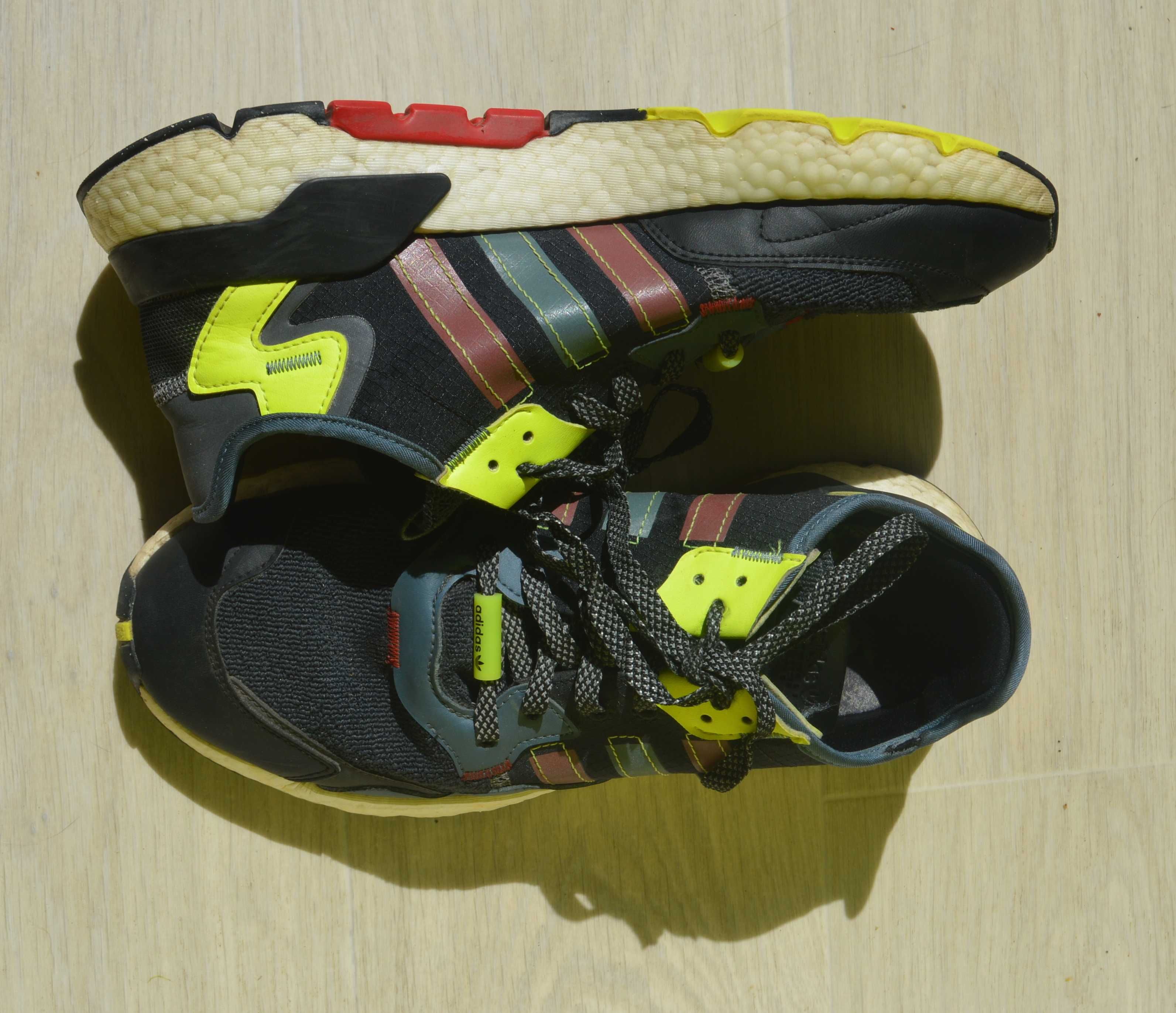 Кроссовки адидас Nite Jogger Grey Blue Yellow p:42