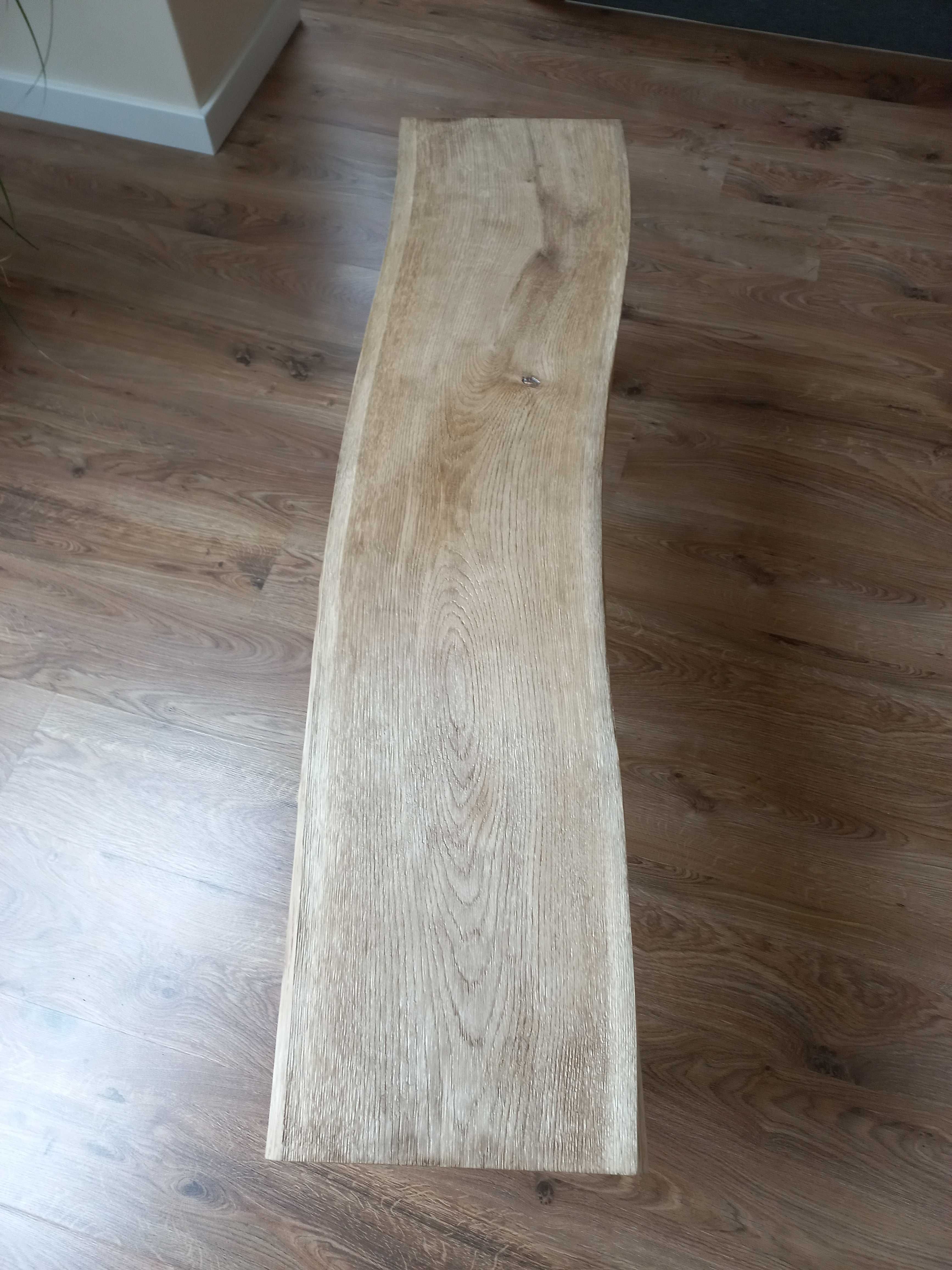 Ława dębowa drewno naturalne / stolik