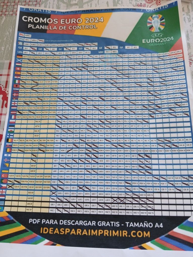 Cromos do europeu para trocar