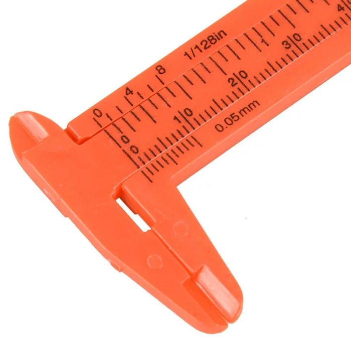 Paquímetro, vernier, paclise em plástico - Novo