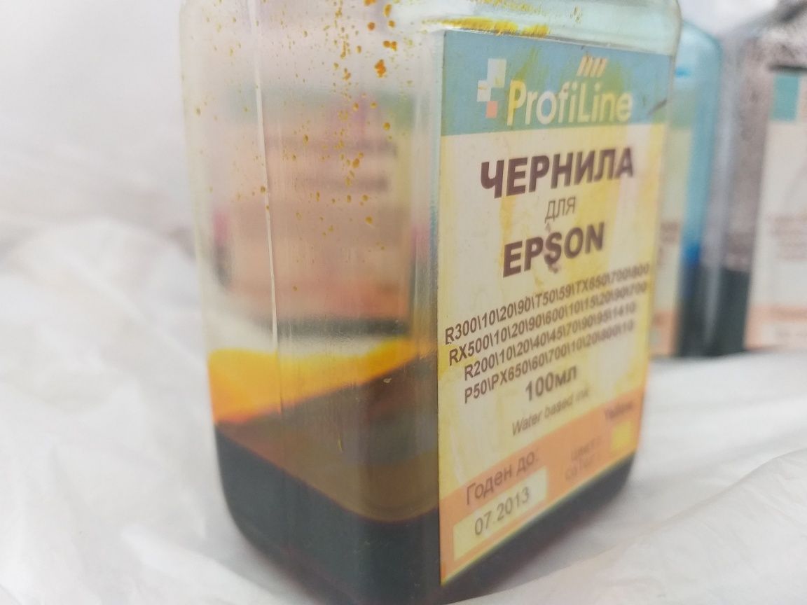 Остатки чернил для цветного принтера Epson 4шт