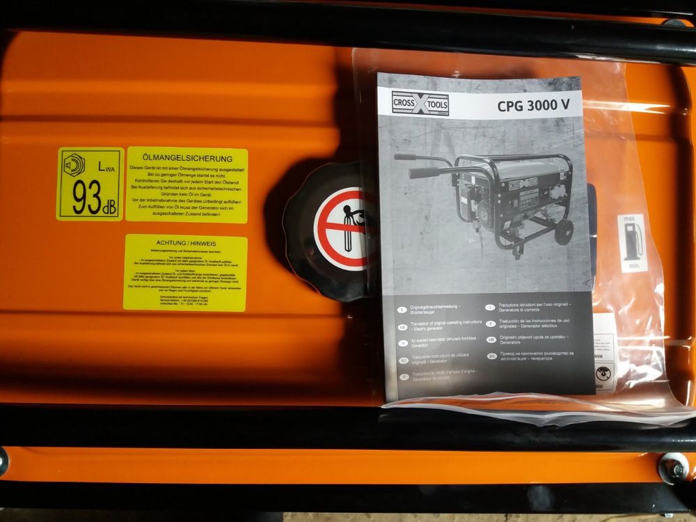 Німецький бензиновий генератор cross tools cpg 3000v