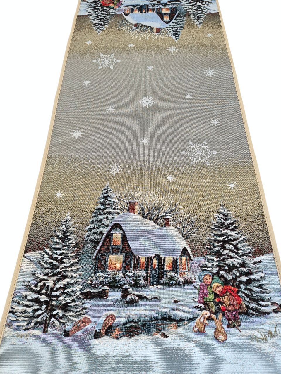 Bieżnik z zimowym krajobrazem 40x100 cm 1267