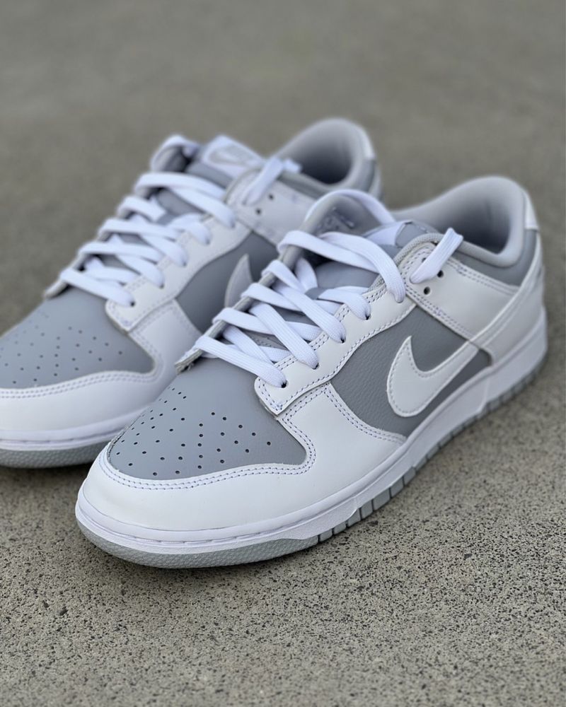 Кросівки Nike Dunk Low Retro White Grey Найк Данки Ретро сірі білі