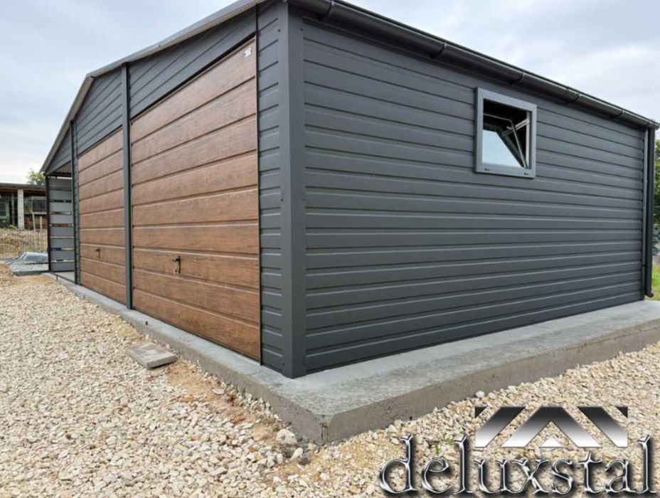 Garaze blaszane garaz 9,5x6 Poziom Wiatka