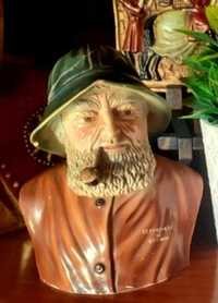 Busto Pescador cachimbo Vintage decoração coleção Joker Loiça