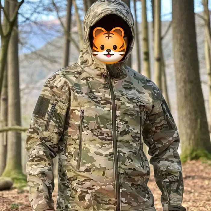 Тактична куртка комуфляж-Soft Shell Мультикам(Розмір М і L)