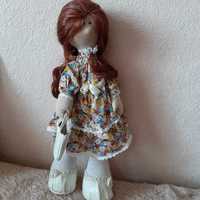 Кукла ручной работы Тильда, интерьерная кукла из натур. материалов