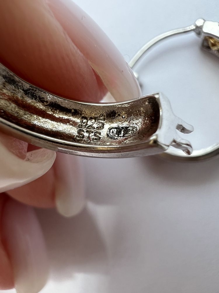 Серебряные серьги 925 проба серьги из серебра конго