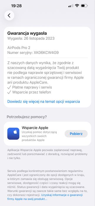 ORYGINALNE Słuchawki dokanałowe APPLE AirPods Pro 2 A2700 MTJV3ZM/A