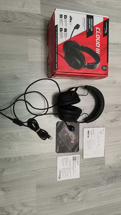 HyperX Cloud III - Przewodowe słuchawki gamingowe 727A8AA