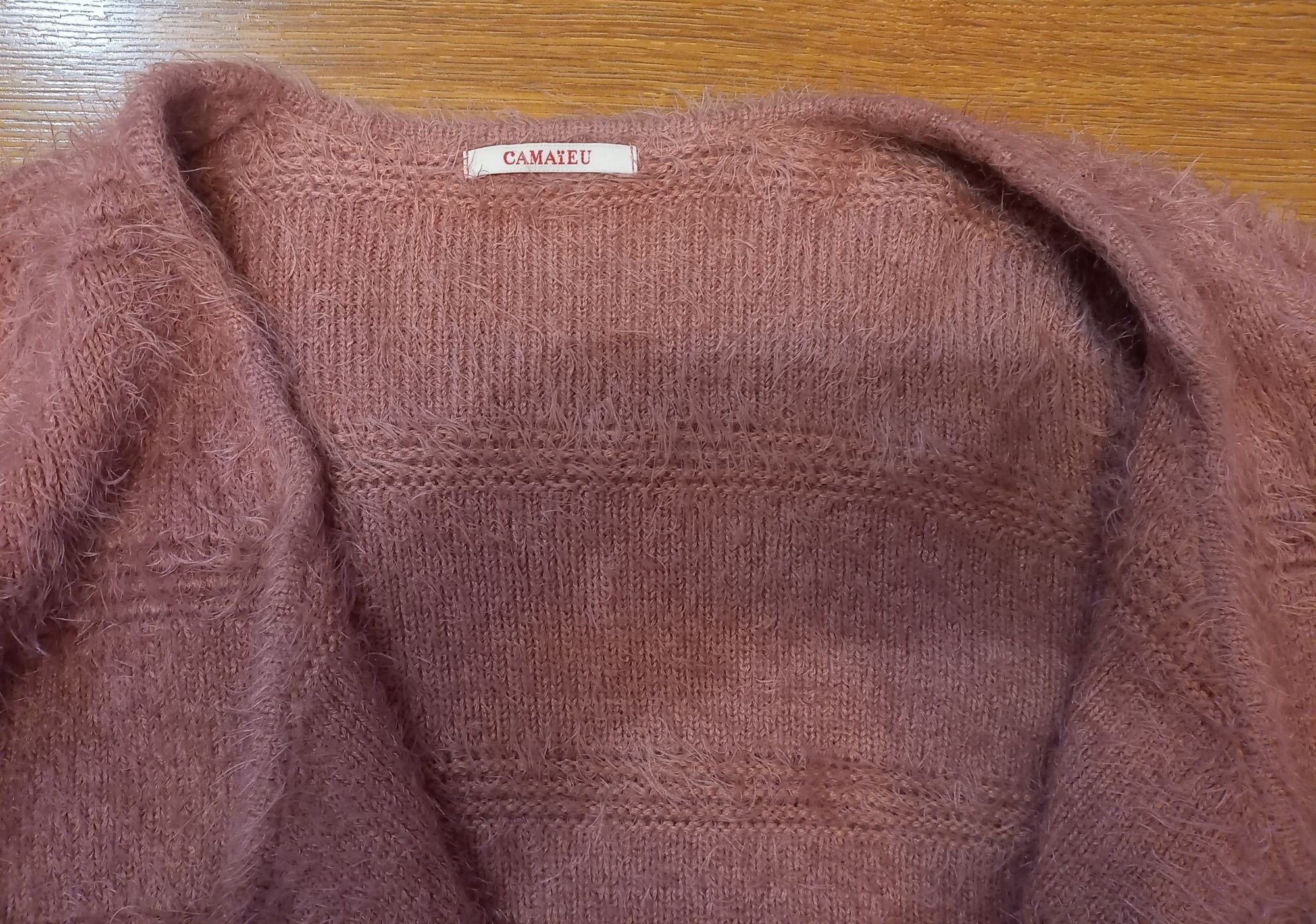 Sweter rozpinany, Rozm M, Cameieu- róż angielski