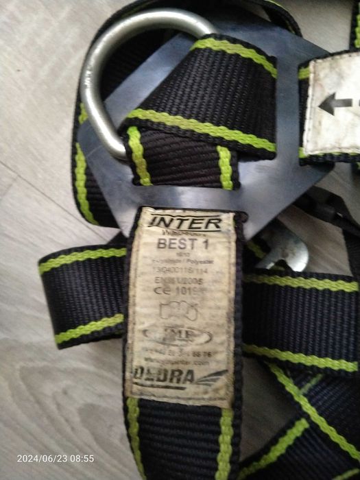 Szelki bezpieczeństwa karabinki+liny