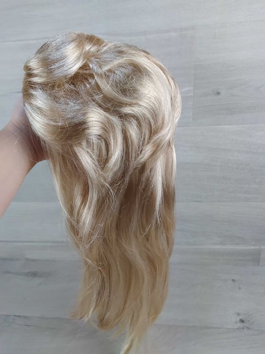 Beweig peruka męska blond mullet lata 80 impreza cosplay z czepkiem