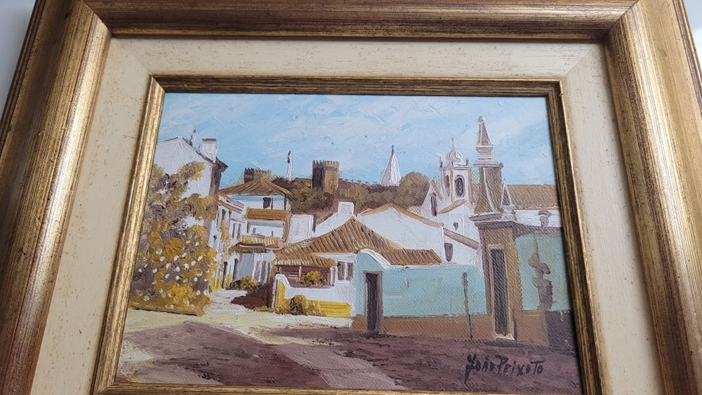 Quadro óleo sob tela João Peixoto emoldurado