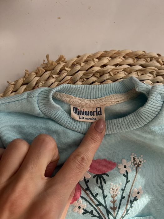 В'язаний бодік з воланчиками 3-6 місяців