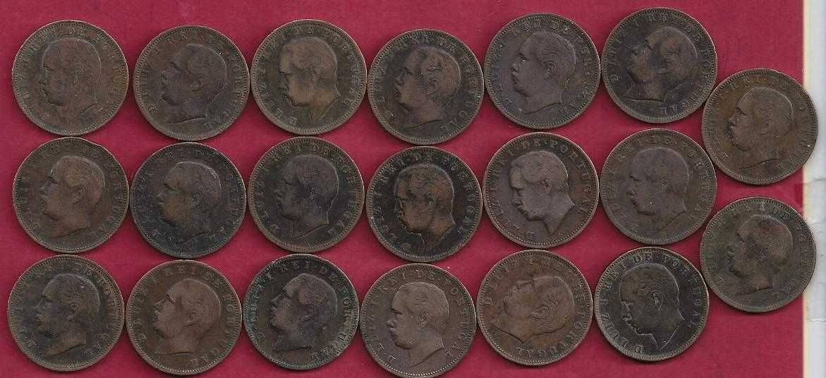 Portugal  Monarquia  D.  Luis I   XX  Reis  1883  Cobre   20  Moedas