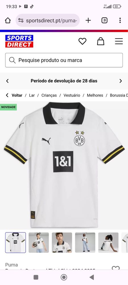 Camisola Oficial Dortmund