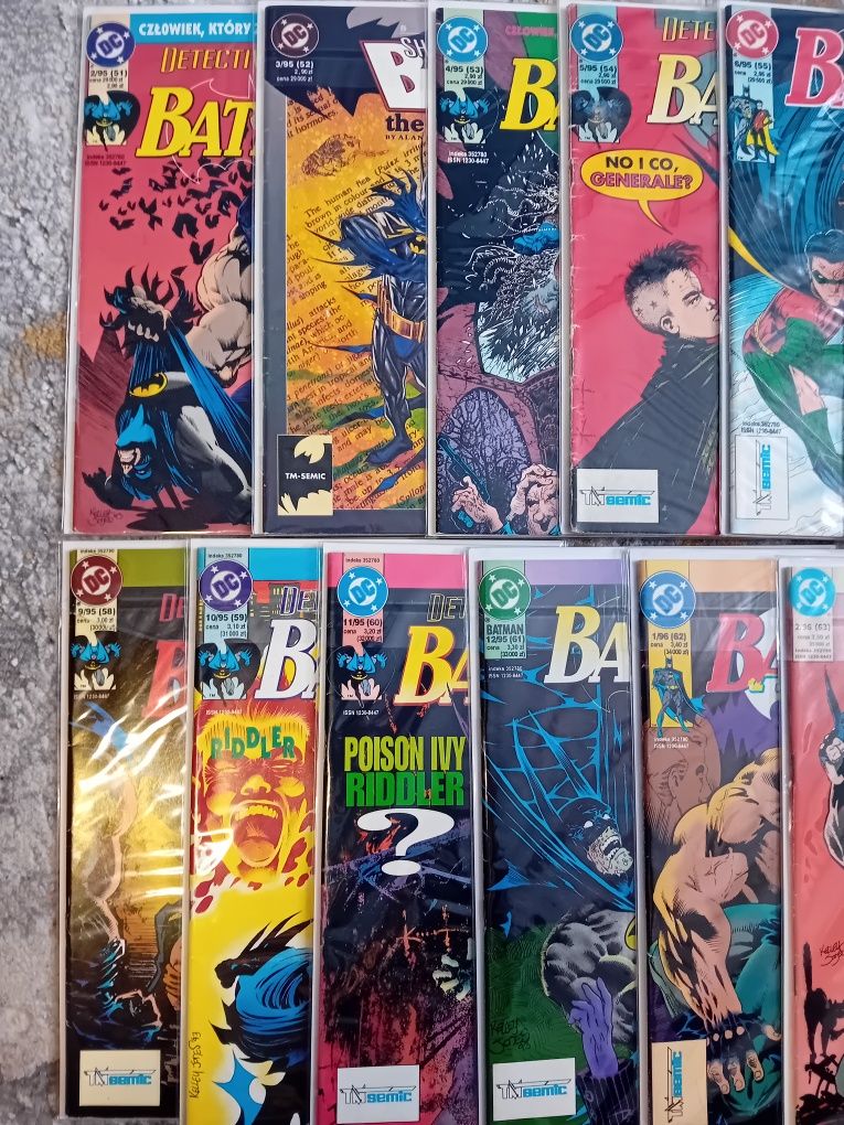 Batman Tm-Semic lata 95do98 42 numery w folii z tekturką Stan bdb