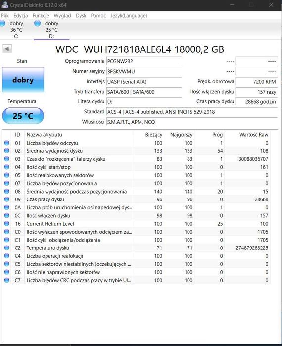 Dysk HC550 Ultrastar 18TB Gwarancja do Stycznia 2027!