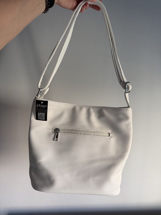 Нова шкіряна сумка біла