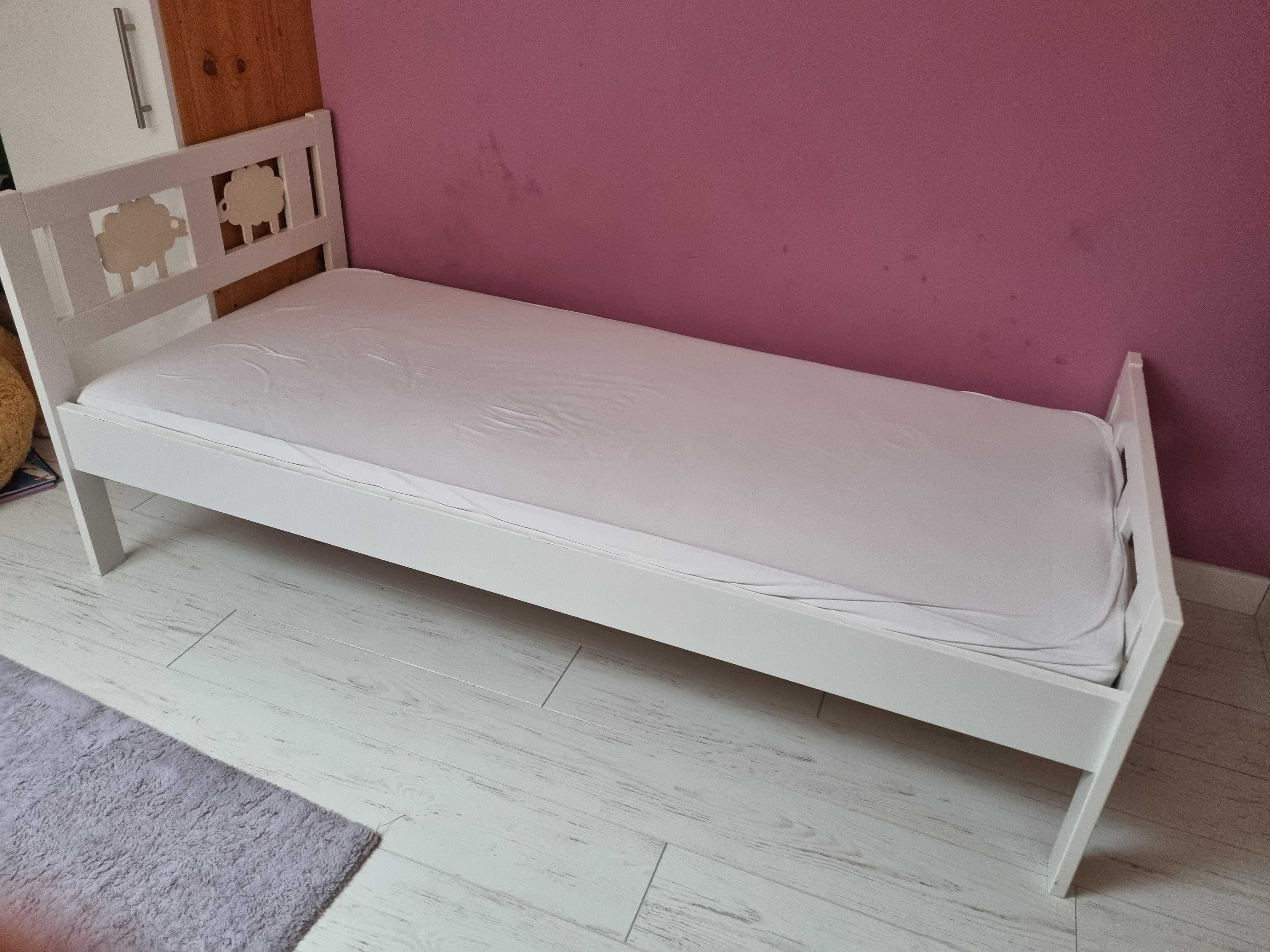 Łózko dla Dziecka IKEA 70x160cm + gratis materac i 2szt prześcieradła