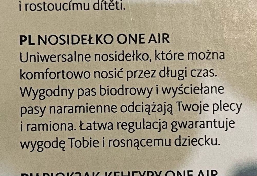 Nosidełko BabyBjorn One Air mesh