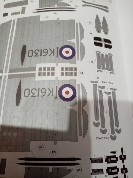 Сборная модель из бумаги, самолет Gloster Gladiator