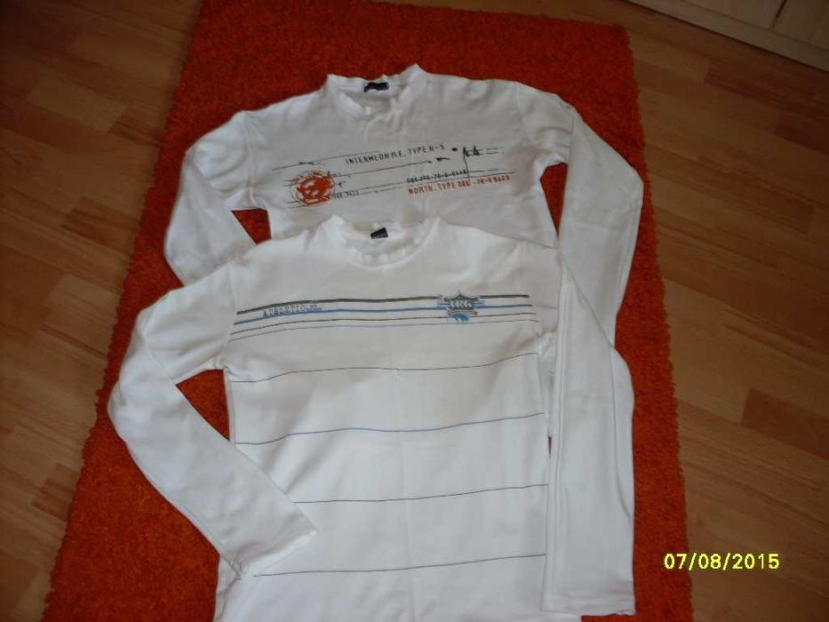 t-shirt podkoszulka męska z długim rękawem M/L komplet